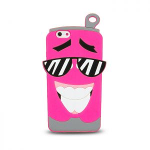 Nakładka Silikon 3D Cup do iPhone 5/5s/5SE różowa